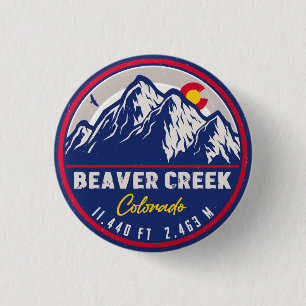 Beaver Creek Colorado Retro Sunset Souvenirs 3 Cm Round Badge
