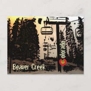 Beaver Creek Colorado ski lift postcard