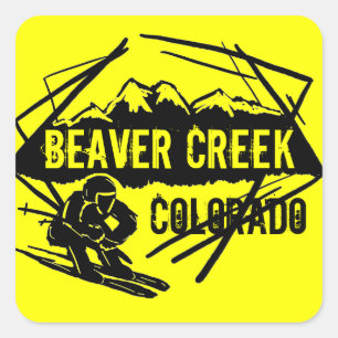 Beaver Creek Colorado ski yellow stickers