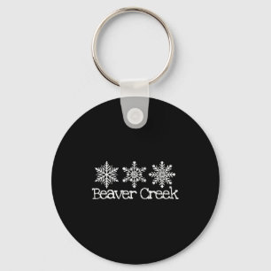 Beaver creek colorado skier skiing snowflakes ski key ring