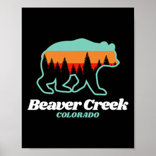 Beaver Creek Colorado Skiing Snowboarding Bear  Poster