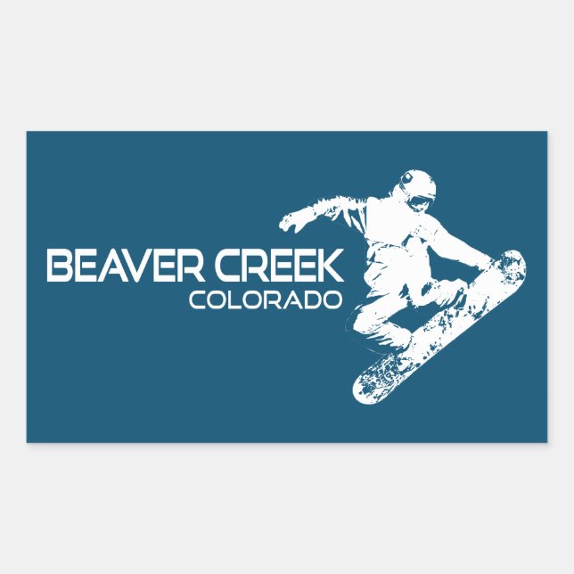 Beaver Creek Colorado Snowboarder Rectangular Sticker (Front)