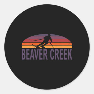 Beaver Creek Colorado Usa Ski Resort Snowboarding  Classic Round Sticker
