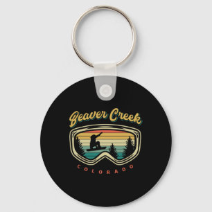 Beaver Creek Colorado Vintage Color Snowboard Skii Key Ring