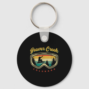 Beaver creek colorado vintage colour snowboard key ring