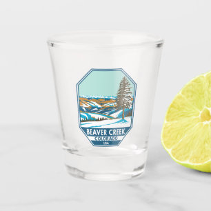 Beaver Creek Ski Area Winter Colorado Shot Glass