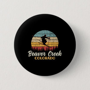 Beaver Creek Skiing Colorado Vintage Mountain Ski  6 Cm Round Badge
