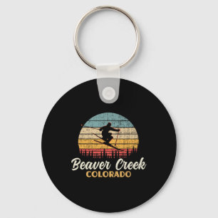 Beaver Creek Skiing Colorado Vintage Mountain Ski Key Ring