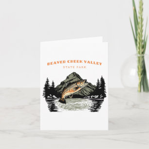 Beaver Creek Valley State Park Retro Vintage Fishi Card
