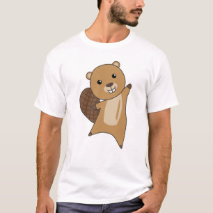 Beaver Cute Rodents For Kids Funny Beaver T-Shirt