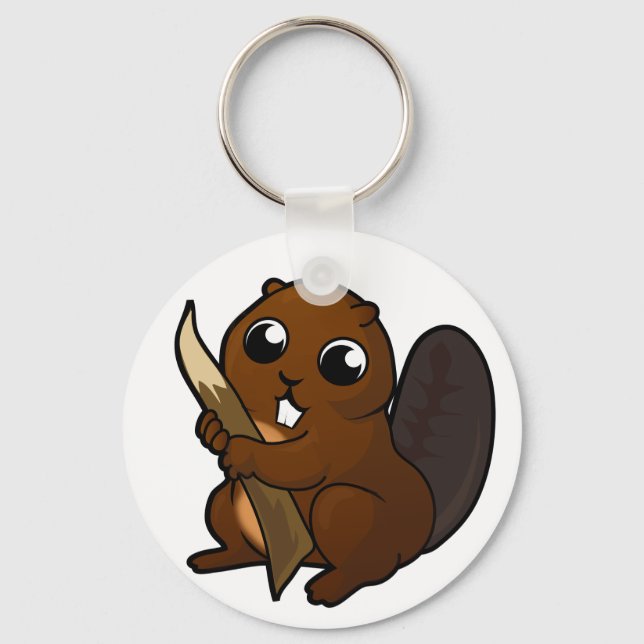 Beaver Design Key Ring (Front)