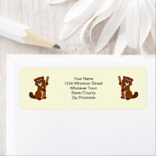 Beaver Design Personalised Return Address Label