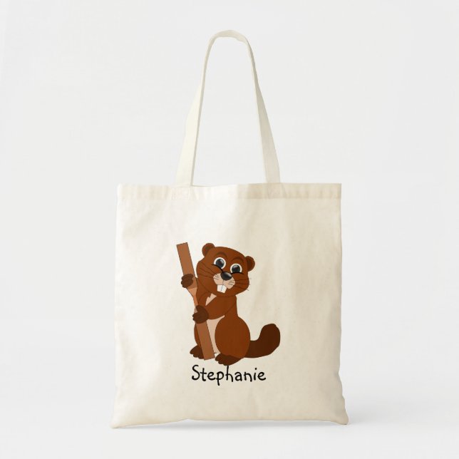 Beaver Design Tote Bag (Front)