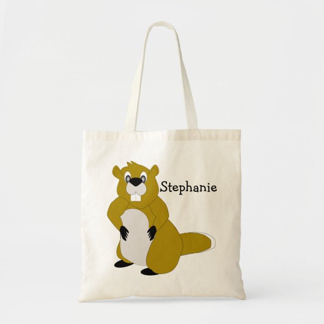 Beaver Design Tote Bag (Front)