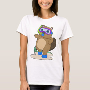Beaver Diver Snorkel Diving T-Shirt