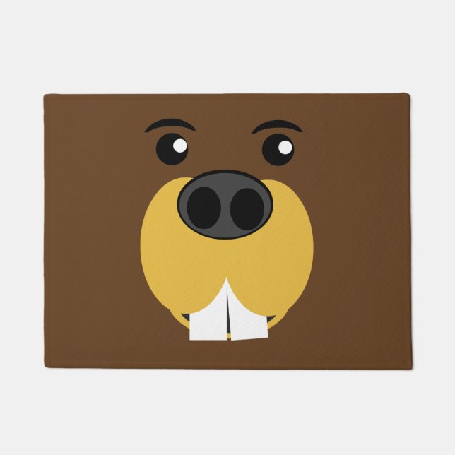 Beaver Face Doormat (Front)