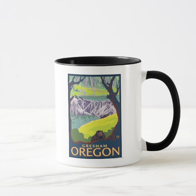 Beaver Family - Gresham, Oregon Mug (Right)