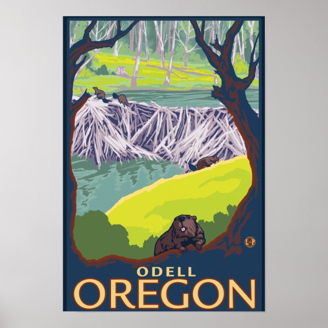 Beaver Family - Odell, Oregon Poster (Front)