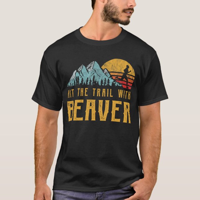 BEAVER Family Running - Hit The Trail with BEAVER T-Shirt (Front)