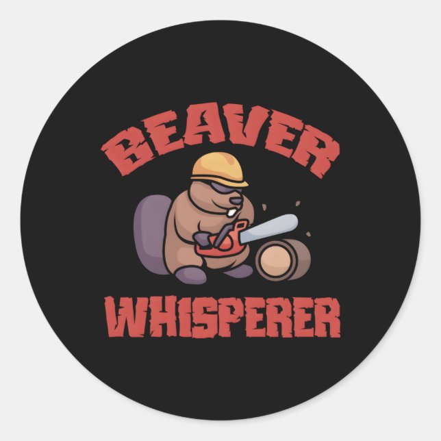 Beaver For Classic Round Sticker (Front)