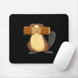 Beaver for Halloween Animal Cosplay Mouse Pad