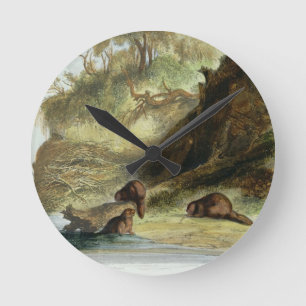 Beaver Hut on the Missouri, plate 17 from volume 1 Round Clock