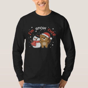 Beaver I'm Snow Cute Snowman Snow Pun T-Shirt
