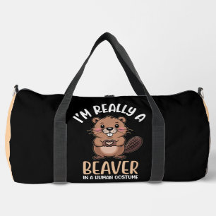 Beaver In A Human Costume Duffle Bag