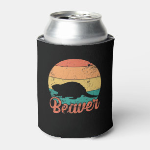Beaver in Canada Can Cooler