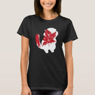 Beaver In Maple Leaf Canadian Flag Happy Canada Da T-Shirt