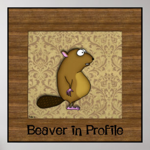 Beaver in Profile Poster