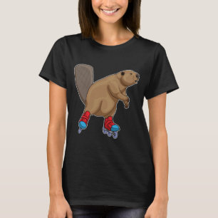Beaver Inline skating Roller skates T-Shirt