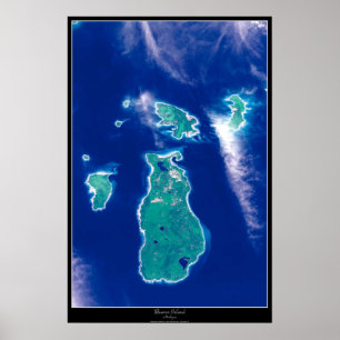 Beaver Island, Michigan satellite poster
