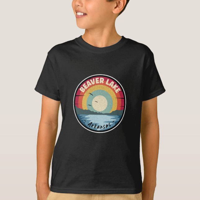 Beaver Lake Arkansas Colourful Scene T-Shirt (Front)