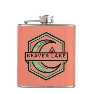 beaver lake arkansas moon hexa hip flask