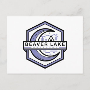 beaver lake arkansas moon hexa postcard