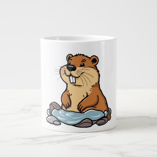 Beaver Large Coffee Mug (Front)