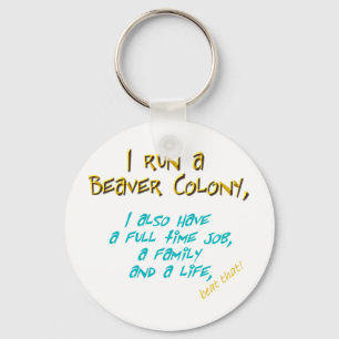 beaver leader turquoise key ring