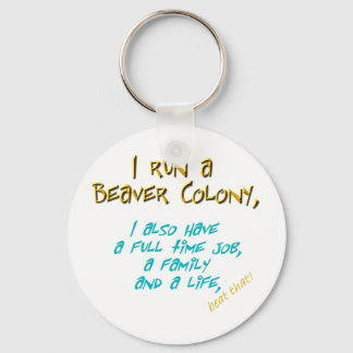 beaver leader turquoise key ring