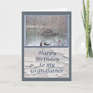 Beaver Lodge Grandfather Birthday Card