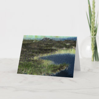 "Beaver Lodge I" Digitally Transformed Pond  Card