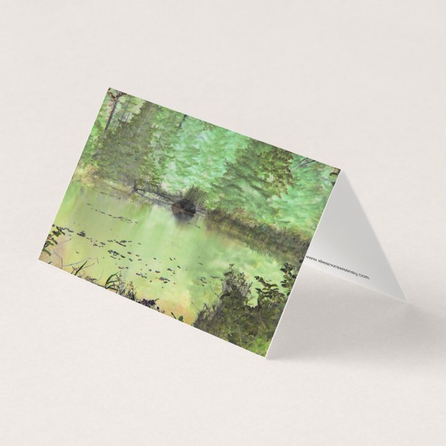 Beaver Lodge II: Digitally Transformed Forest Pond (Front)