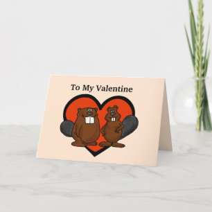 Beaver Love Valentine's Day Card