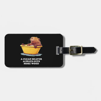 Beaver Lover Bath Luggage Tag