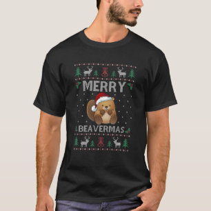 Beaver Lover Christmas Ugly Xmas Beaver Sweater Be