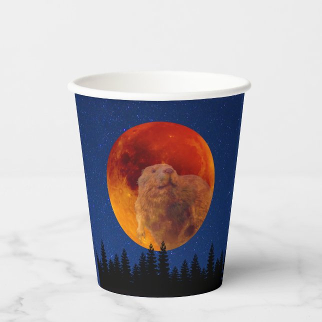 Beaver Moon in November Paper Cups (Front)