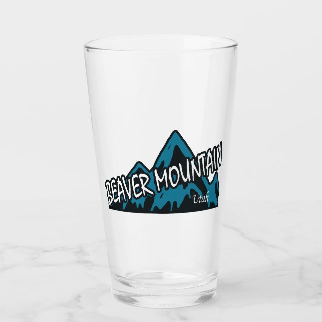 Beaver Mountain Resort Mountains Glass (Front)