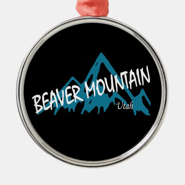 Beaver Mountain Resort Mountains Metal Ornament (Front)