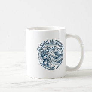 Beaver Mountain Utah Snowboarding Snowboarder Coffee Mug