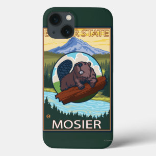 Beaver & Mt. Hood - Mosier, Oregon iPhone 13 Case